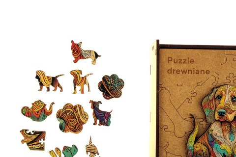 Puzzle drewniane 90 elementów 23x20cm PIES 0422-0004-05 Panta Plast