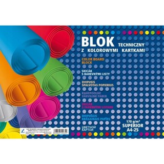 Blok techniczny kolorowy A4 25k SUPERIOR 00045 KRESKA