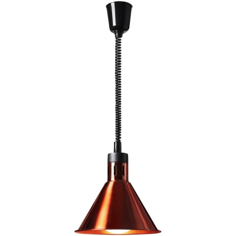 Lampa grzewcza do potraw na podczerwień IR wisząca miedziana śr. 27 cm 250 W