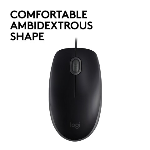 Mysz Logitech 910-005508 (optyczna; 1000 DPI; kolor czarny)