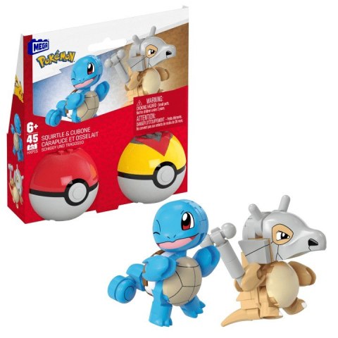 Klocki Mega Pokemon 45 elementów Squirtle i Cubone