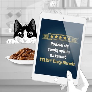 FELIX Tasty Shreds z wołowiną i kurczakiem - mokra karma dla kota - 4x 80g