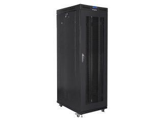 SZAFA INSTALACYJNA RACK STOJĄCA 19" 27U 800X1200 CZARNA DRZWI PERFOROWANE LCD LANBERG (FLAT PACK)