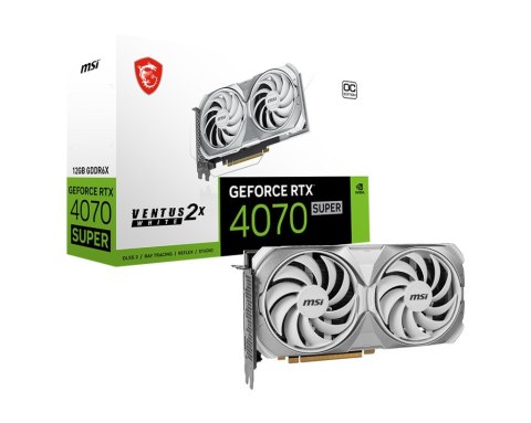 Karta graficzna MSI GeForce RTX 4070 SUPER 12GB VENTUS 2X WHITE OC