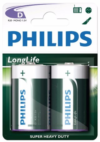 Baterie PHILIPS Cynkowo-chlorowa D (LR20, R20, 13A, MN1300, UM1, HP2) 2 szt. 8670 000 64085