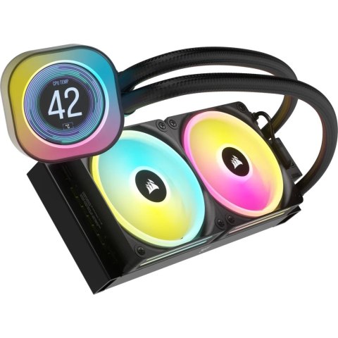 Corsair iCUE LINK H100i RGB LCD Kompletne chłodzenie wodne - 240 mm, czarny