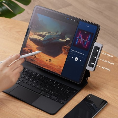 HYPERDRIVE MEDIA 6IN1 USB-C HUB/FOR IPAD PRO/AIR SILVER