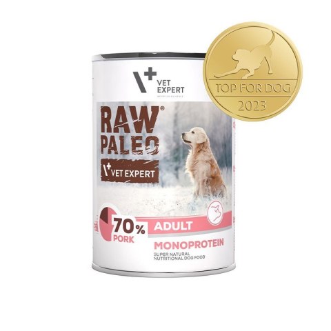 VetExpert Raw Paleo Wieprzowina Adult Can 400g