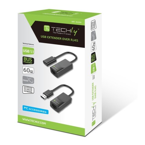 Przedłużacz Extender USB do 60m po kablu sieciowym RJ45