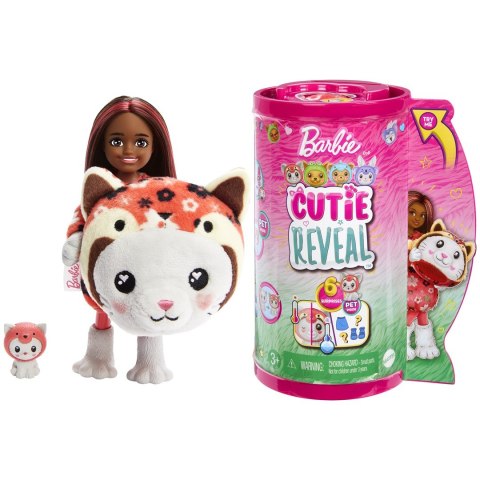 Barbie Cutie Reveal Chelsea Lalka Kotek-Panda Czerwona HRK28 MATTEL