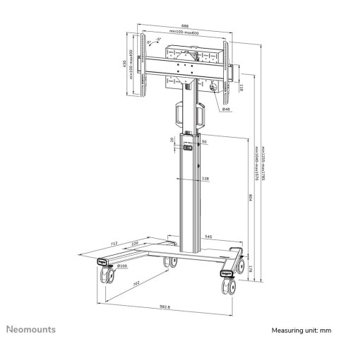 MONITOR ACC FLOOR STAND 37-75"/FL50S-825BL1 NEOMOUNTS