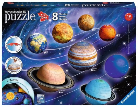 Puzzle 3D Układ planet 2x27el/2x54el/2x72el/2x108el 116683 RAVENSBURGER p4