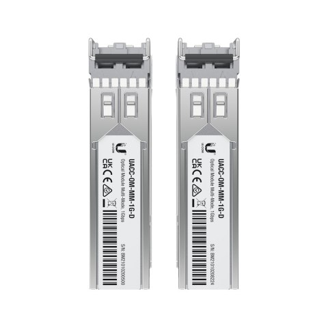 Wkładka SFP Ubiquti 1 Gbps Multi-Mode Optical Module 2-pack