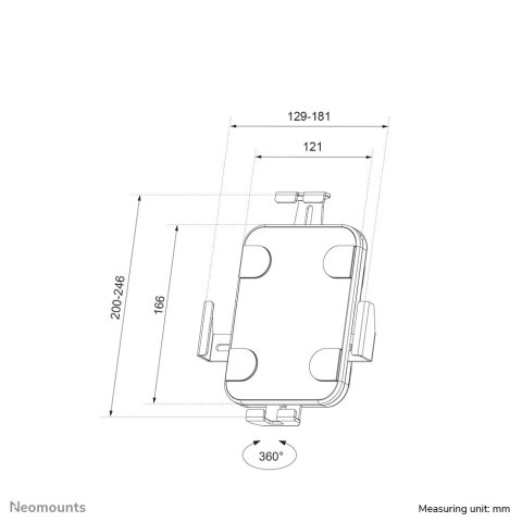 TABLET ACC WALL MOUNT HOLDER/WL15-625BL1 NEOMOUNTS