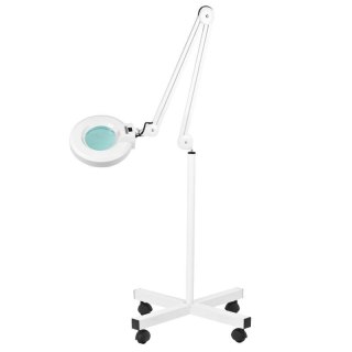 Lampa lupa S4 + statyw biała