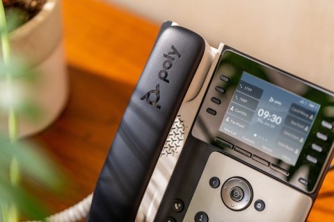 Poly Edge E300 IP Phone and PoE-enabled