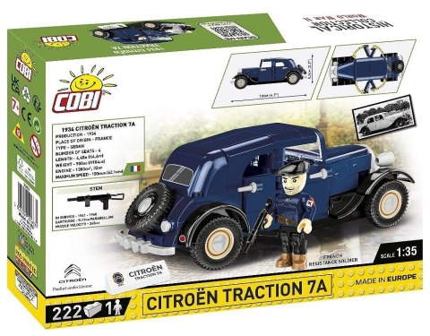 COBI 2263 Historical Collection WWII Francuski samochód 1934 CITROEN TRACTION 7A 222 klocki p6