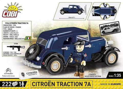 COBI 2263 Historical Collection WWII Francuski samochód 1934 CITROEN TRACTION 7A 222 klocki p6