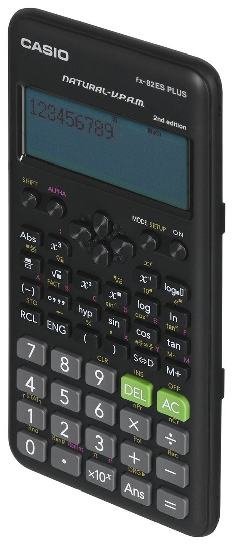 CASIO FX-82ESPLUS-2 KALKULATOR NAUKOWY, 252 FUNKCJE, 77X162MM, CZARNY BOX