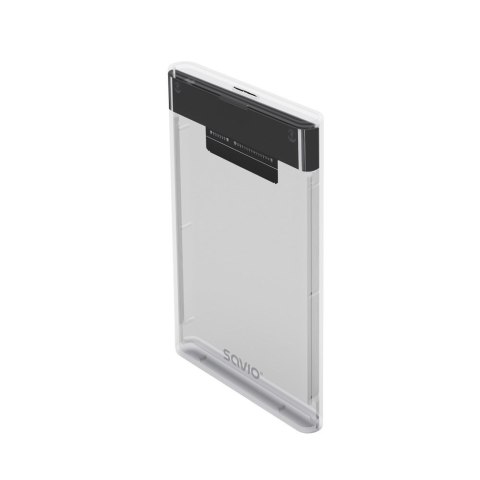 SAVIO ZEWNĘTRZNA OBUDOWA NA DYSK HDD/SDD 2,5", USB 3.0, TRANSPARENTNA, AK-66