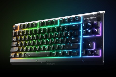 Klawiatura gamingowa SteelSeries Apex 3 Tenkeyless Klawiatura do gier Światło LED RGB Amerykańskie przewodowe przełączniki Whisp