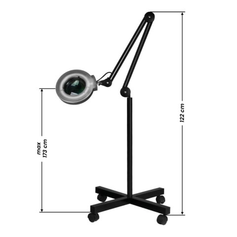 Lampa lupa S4 + statyw czarna