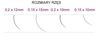 Syis - rzęsy J 0,15 x 10 mm 0.25 g