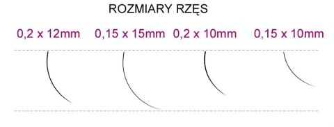 Syis - rzęsy J 0,20 x 10 mm 0,25 g