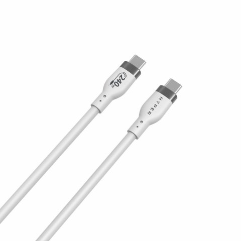 1M USB-C CHARGING CABLE WHIT/E SILICONE 240W