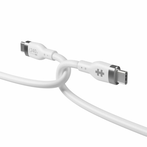 1M USB-C CHARGING CABLE WHIT/E SILICONE 240W