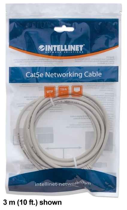 INTELLINET PATCHCORD CAT6 UTP 1M SZARY 100% MIEDŹ 340373