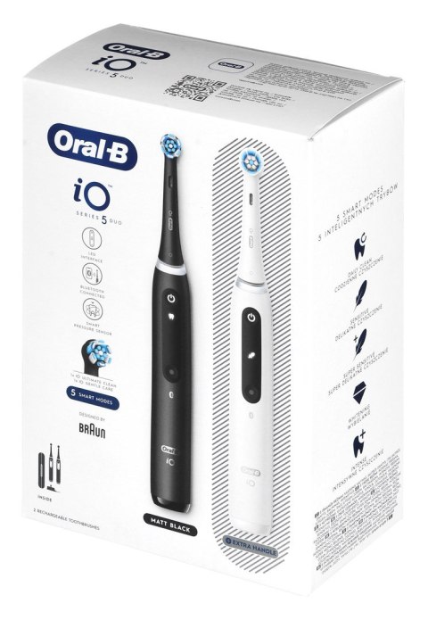 Braun Szczoteczka elek.Oral-B iO5 Duo Matt Black/Quite White