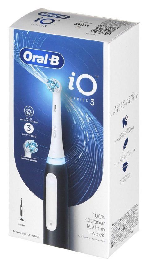 Braun Szczoteczka elektryczna Oral-B iO3 Matt Black