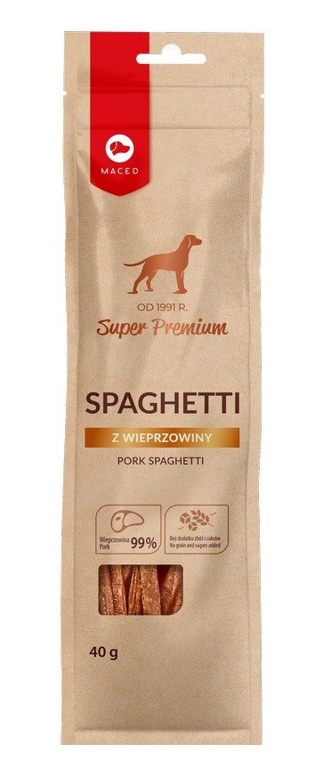 MACED Spaghetti z wieprzowiny - przysmak dla psa - 40 g