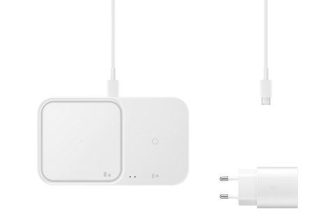 Samsung Wireless Charger Duo (with Travel Adapter), White