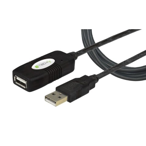 Techly IUSB-REP10TY kabel USB USB 2.0 10 m USB A Czarny