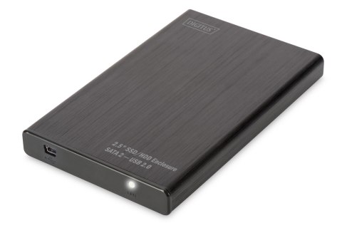 Obudowa USB 2.0 na dysk SSD/HDD 2.5" SATA II9.5/7.5mm, aluminiowa