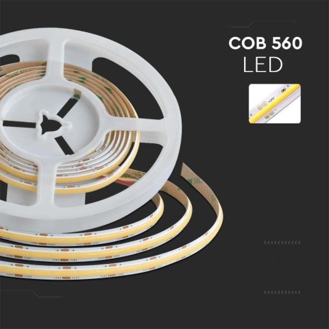 Taśma LED V-TAC VT-COB bezpunktowa CCT 560LED 24V 18W/m 2700-6500K (SKU 10555)