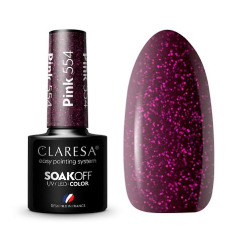 CLARESA Lakier hybrydowy PINK 554 -5g