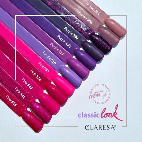 CLARESA Lakier hybrydowy PURPLE 630 -5g