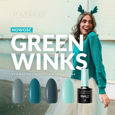 CLARESA lakier hybrydowy GREEN WINKS 1 -5g