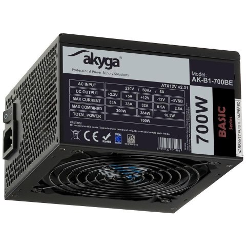 Akyga AK-B1-700BE moduł zasilaczy 700 W 24-pin ATX ATX Czarny