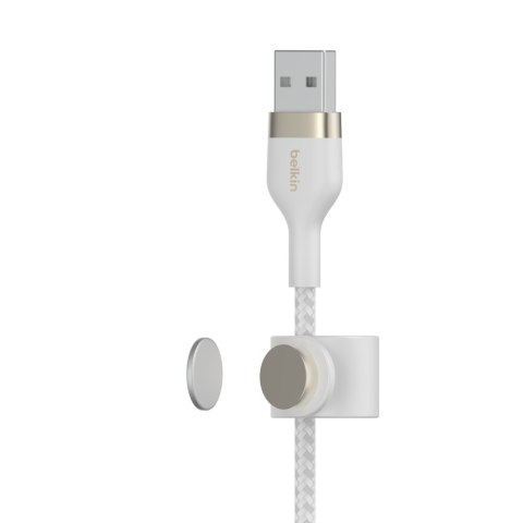 BELKIN KABEL USB-A - LTG OPLOT SILICONE 3M BIAŁY