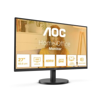 AOC B3 U27B3M monitor komputerowy 68,6 cm (27") 3840 x 2160 px 4K Ultra HD LCD Czarny