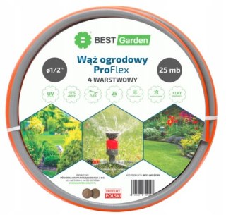 WĄŻ OGRODOWY 1/2" 25m PRO FLEX BEST GARDEN