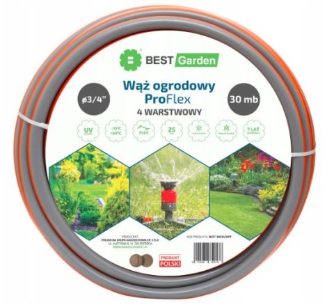 WĄŻ OGRODOWY 3/4" 30m PRO FLEX BEST GARDEN