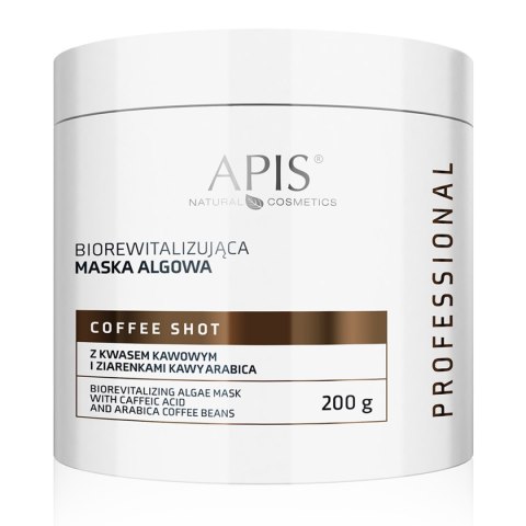 Apis Coffee Shot Biorewitalizująca maska algowa z kwasem kawowym i ziarenkami kawy 200 g