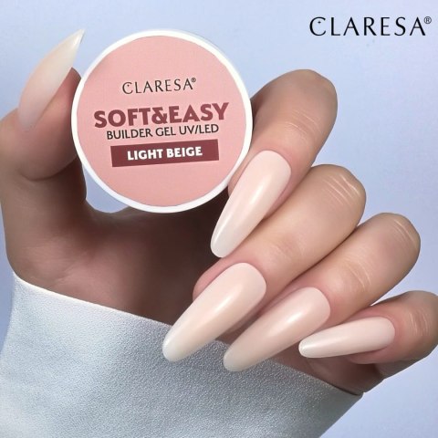 Claresa żel budujący Soft&Easy gel light beige 12g