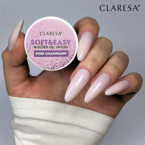 Claresa żel budujący Soft&Easy gel pink champagne 90g