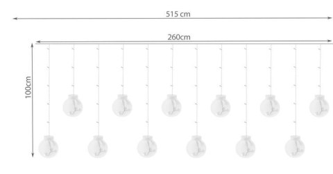 Kurtyna świetlna 108LED - zimny biały 31V KŚ11347